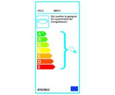 Eglo 88972 Junior 2 - Plafoniera per bambini, motivo bambini, E27, 2 x 60 Watt (escluse), Ã 39,5 cm, in acciaio, colore: Bianco/Blu