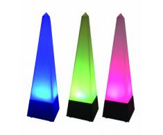Party Fun Lights Lampada da Tavolo a Forma di Piramide con Giochi di Luce Colorata, Dimensione 43x11x11 cm, Multicolore