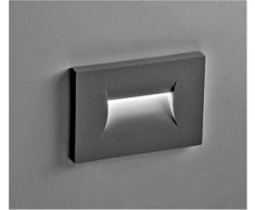 faretto segnapasso grigio scuro antracite led 3w 3000k da esterno incasso parete per cassetta 503 ip65 garanzia 5 anni