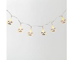 Heitmann Deco 7024 Casa di Halloween - zucca luci LED, 120 cm, bianco