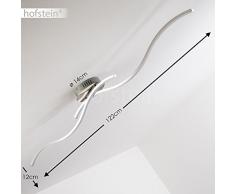 Plafoniera LED Moderna Perugia - Lampada da Soffitto LED Incluso 25 Watt - Lampada Metallo Rifinita Acciaio Spazzolato - Illuminazione Camera Cucina Salotto