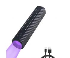 Torcia UV 365nm Ricaricabile, WESLITE Torce a Luce Ultravioletta con Filtro Nero UV Blacklight Torcia per Polimerizzazione Della Resina/Perdita di Olio HAVC/Minerale(Batteria Ricaricabile Incorporata)