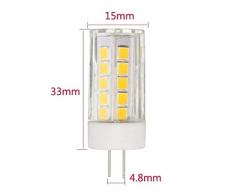 Led Bulbs LED G4 5W lampadina ceramica 44 SMD 2835 LED lampadina sostituisce alogeno for lampadario 110V (Color : Natural Daylight White)