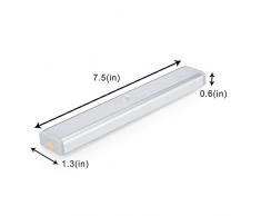 Lampada Armadio Armadietto 2 pezzi, kungix Luce 10 lampadine LED con rilevatore a infrarossi del movimento, luce notturna senza fili di guardaroba Lampada PIR Automatico 2
