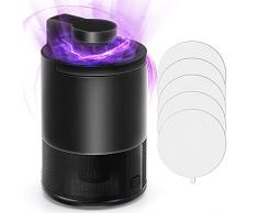 Zanzariera Elettrica USB, YOXISA UV Lampada Antizanzare Silenziosa e Non tossico, Antizanzare Elettrico con Ventola e Scheda colla, per Giardino Cucina Soggiorno Campeggio (A)