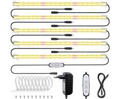 Relassy Lampada per piante, LED Lampada Coltivazione, Spettro Completo con Timer 12/6/3H, 4 Dimmerabile di luminosità piante luce per semina, crescita, fioritura e fruttificazione (90 LEDs)