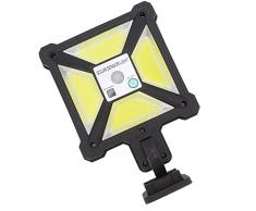 PECY Lampione Stradale Solare per Esterni, Applique da Parete Stradale a Risparmio energetico 3000lm IP65 Impermeabile 4 COB a Ricarica Rapida per Strada da Giardino