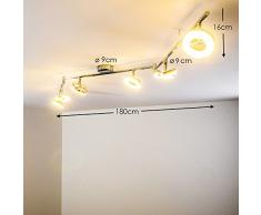 LED Plafoniera Spot da Soffitto Paris Faretti mobili 6 x 6 Watt 3000 Kelvin