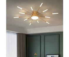 Plafoniera moderna a LED 12+1 teste Lampada da soffitto semi-incasso Lampadari dorati Illuminazione a soffitto per camera da letto Soggiorno Cucina Sala da pranzo Ristorante