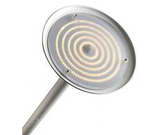 Unilux Piantana a LED Pryska, bianco con legno, dimmerabile, 4000 lm, 3000 K, luce bianca calda, IP20, 40 W