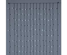 Tenda di luci per albero di Natale alto 210 - 240 cm, 270 led bianco caldo, cavo verde, flashing,addobbi natalizi, luci per albero di Natale, decorazioni albero di Natale