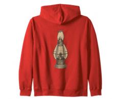 Lanterna a olio di carbone vintage con uno stile retrò Felpa con Cappuccio