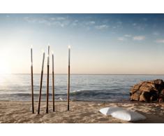 Blomus Palos 65022 Fiaccola da Giardino con palo in Legno