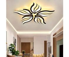Plafoniera a LED Lampada da soggiorno moderna Dimmerabile 3000K-6500K con telecomando Lampada da soffitto design floreale creativo Paralume Acrilico Camera letto Sala da pranzo Corridoio Lampade