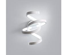 Tealight Applique da Parete Interno, Moderno Lampade da Parete Interno 20W 2200LM LED Bianco Freddo, Lampada a Muro a Spirale in Acrilico, per Comodino, Sfondo TV Soggiorno Studio