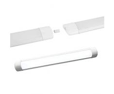 Plafoniera led 40W 90 cm Collegabile in serie Barra Prolungabile lineare Sottopensile rettangolare per uffici negozi Luce Naturale