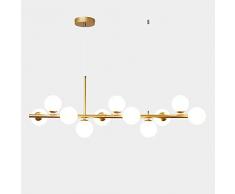 Moderno Finitura In Ottone Sfera Di Vetro Durante La Luce Metà Del Secolo Oro Regolabile Lampadario L,Modernoa Lampada Di Fagioli Magici A Lunga Barra Di Lusso Di Lusso Minimalista-Bianco latte 11 tes