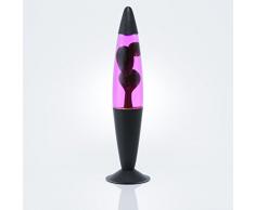 Licht-Erlebnisse Lavalamp Jenny lampada lava vintage retrò chic elegante con effetto magma cera viola G9 42 cm lampadina incl. ideale per feste camera