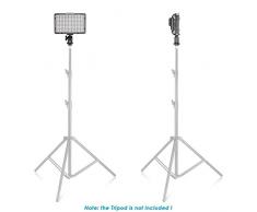 Neewer Pannello Luce LED 176 Bulbi Ultra Luminosa Dimmerabile 3200-5600K On-camera con Filettatura 1/4”di Montaggio per Reflex Canon Nikon Pentax Panasonic Sony Samsung Olympus ecc.