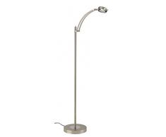 Briloner Leuchten Piantana LED dimmerabile, rotonda, orientabile, lampada da lettura, 6 W, lampadina LED integrata, Ã 23 x 136 cm (D x A)