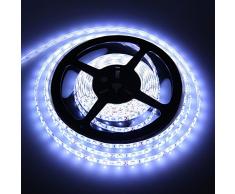 TEMPO DI SALDI Striscia A Led Luce Fredda (Bianco) Smd 5050-1M Bobina Strip Adesiva Da 5 Metri 300 Led