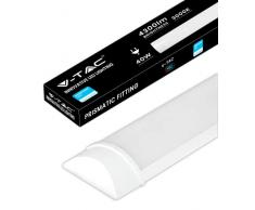 V-TAC Plafoniera LED Lineare da Soffitto 120 CM - 40W - con Chip Samsung - Lampada Rettangolare 4300 Lumen IP20 per Parete, Garage, Negozio - Tubo LED - Luce 3000k Bianca Calda