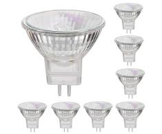 VINBE Lampadine alogene MR11 20W 12V MR11 GU4 Lampada spot alogena bianco caldo Confezione da 8