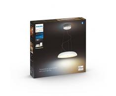 Philips White Ambiance Amaze Lampada a Sospensione Smart, Bluetooth, LED Integrato, Telecomando Hue Dimmer Switch Incluso 39 W, Bianco