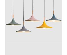 Lampadari in legno massello nordico, lampadario moderni a soffitto in alluminio a LED per bambini lampada a sospensione a forma di cartone animato luce pendente (colore : Verde)