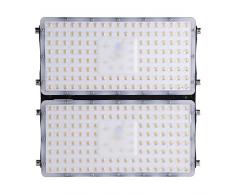 Viugreum- Settima Generazione LED Faro da Esterni Impermeabile 200W 18000 Lumen Luce Super Illuminante Bianco Caldo Modulo Illuminazione LED Faretto da Giardino
