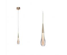 Yinyimei Lampadario Cristallo Lampada a Sospensione di Acqua-Goccia luci a Sospensione in Vetro Lampada da Comodino Camera da Letto del Progettista LED Moderna Sala da Pranzo, Cucina Sospese