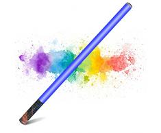Luce video LED portatile, stick luminoso per fotografia LUXCEO Mood1, dimmerabile e memoria, batteria integrata da 2000 mAh, lampada fotografica RGB per YouTube,TikTok,streaming di giochi(85cm)
