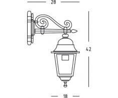 Sovil Illuminazione, APPLIQUE IN BASSO - linea quadrata, nera