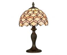 Fan Europe lume Liberty Mosaico Tiffany Lampada da Tavolo Classica E27, 60 W, Misto, 35x20