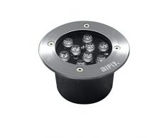FARETTO INCASSO CALPESTABILE LED 9W IP66 DA ESTERNO LUCE CALDA 3200K CARRABILE