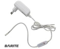 vbled®, Set Completo di 3 10 W LED da incasso la costruzione di mobili da cucina armadio Lampada Luce mobili Faretto da incasso rotondo alluminio bianco laccato bianco caldo con adattatore di alimentazione
