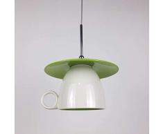 Raelf Personalizzato creativo led blu tazza di caffè lampadario nordic ceramica appeso luce led g4 sala da pranzo isola lampadario creativo lampadario marchio tazza luce caffetteria ristorante semplic