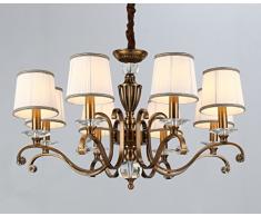 WENSENY Lampadario da soffitto pendente Ottone lucido Lampadario a candela 8 Bracci Illuminazione a goccia Ø 88cm LED 8*40W E14