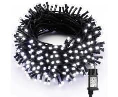 BrizLabs Luci Natale Esterno, 30M 300 LED Albero di Natale Catena di Luci 8 Modalità Natale Decorazioni Catena Luminosa Impermeabile LED Fata Stringa Luci per Natale Giardino Eventi (Bianco Freddo)