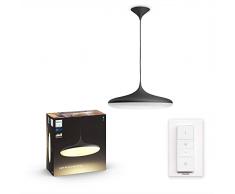 Philips Hue White Ambiance Cher, Lampada a Sospensione Smart, con Bluetooth, LED Integrato, 39 W, Nero, Telecomando Dimmer Switch Incluso