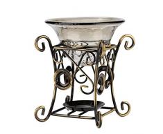 Bruciatore a olio aromatico di ferro, Bruciatore a candela per forno Lampada a olio essenziale per aromaterapia per soggiorno Camera da letto Hotel Ristorante Ufficio(03)