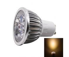 GU10 nuovi prodotti, (3 W,4 W, 6 W), GU10 faretto LED, AC 220 V, bianco caldo (3000 Kelvin), risparmio fino a 80-90% di energia. Lampadina a risparmio energetico, ecologica, 12 Stück, GU10, 4.00W, 220.00V
