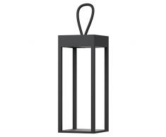 Klighten Lampada da Tavolo LED Ricaricabile, 3000K Lampada Touch Sense Dimmerabile, Impermeabile IP54 Cordless per Interni ed Esterni, Campeggio, Camera da Letto, Soggiorno (Antracite)