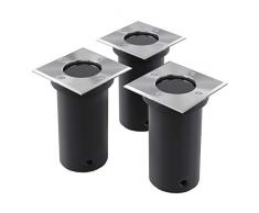 vidaXL 3X Faretto Calpestabile Giardino Spot Carrabili Interrati Luci Incasso