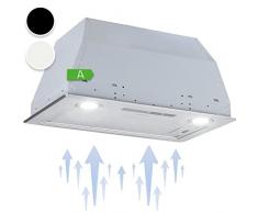 Klarstein Cappa Aspirante a Incasso, Cappa Cucina con Filtro Anti Grasso, Cappa Cucina in Alluminio, Cappa Incasso con Flusso dAria 592m³/h, Illuminazione LED, Timer, Cappa Filtrante Touch Control