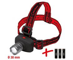 KS Tools 550.1238 Lampada Frontale Cree Led con Focus, E 3 Batterie AAA