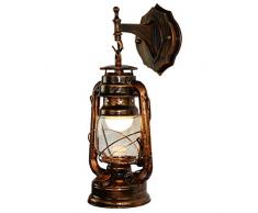 Firulab Applique Rustica da Esterno | Applique Vintage | Lampada da Parete a Lanterna retrò | Lanterna in Stile Industriale, Decorazioni Natalizie per Interni/Esterni