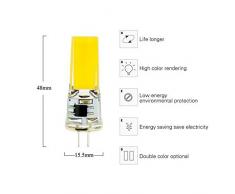 Homeny G4 LED AC / DC 12V 6W 550LM COB SMD Lampada da Tavolo Lampada da Tavolo Lampada da Tavolo Lampada Alternativa Alogena per Lampade a Sospensione Lampada a Cristallo Lampadario 3000K , Warm White