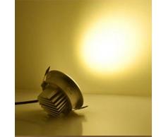 Pocketman 10 x 220V 5W LED Faretti da incasso, Lampada da soffitto, con trasformatore, bianco caldo, 280-300 lumen (30W equivalente)