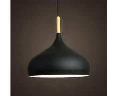 Mengjay Moderna Lampada a Sospensione soffitto Industriale interna Lampadario Edison Rustico E27 metallo Lampada Pendente per Cucina Sala da Pranzo soffitta caffè bar ristorante soggiorno (nero)